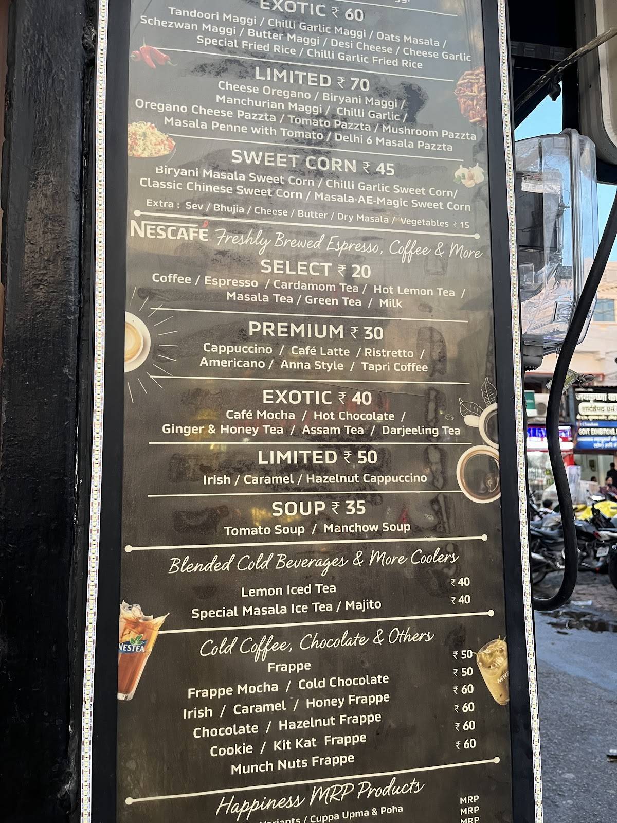 NESCAFE Bhootnath menu