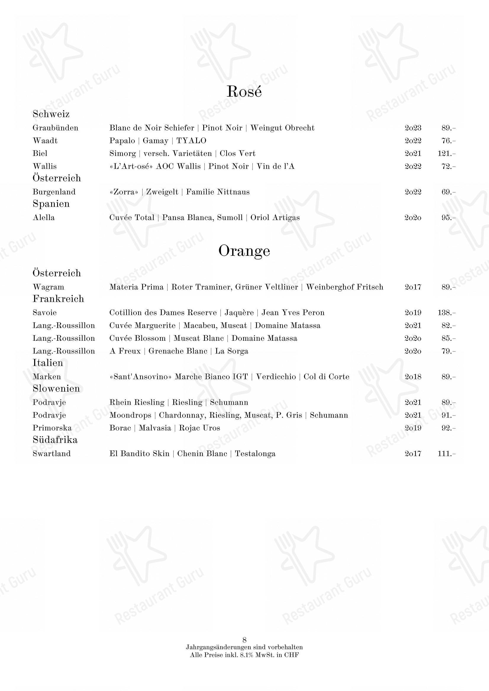 Menu per Neue Taverne ristorante