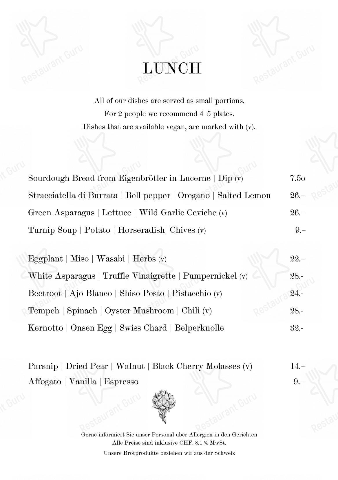 Menu di Neue Taverne - Menu bar