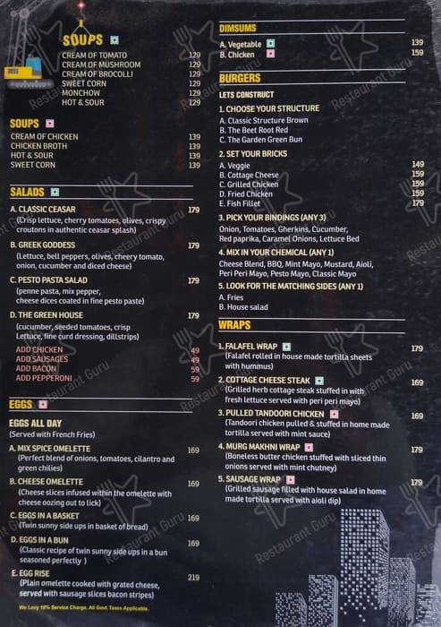 CAFE CITY LIGHT menu