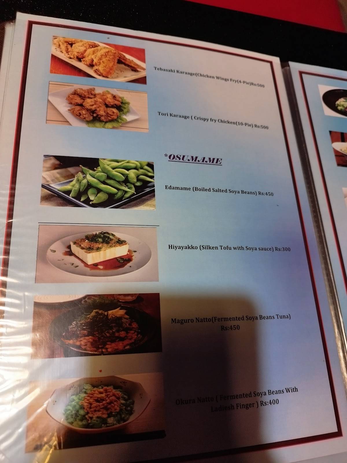 New Seoul Hotels - Korean and Japanese Hotel in Chennai menu