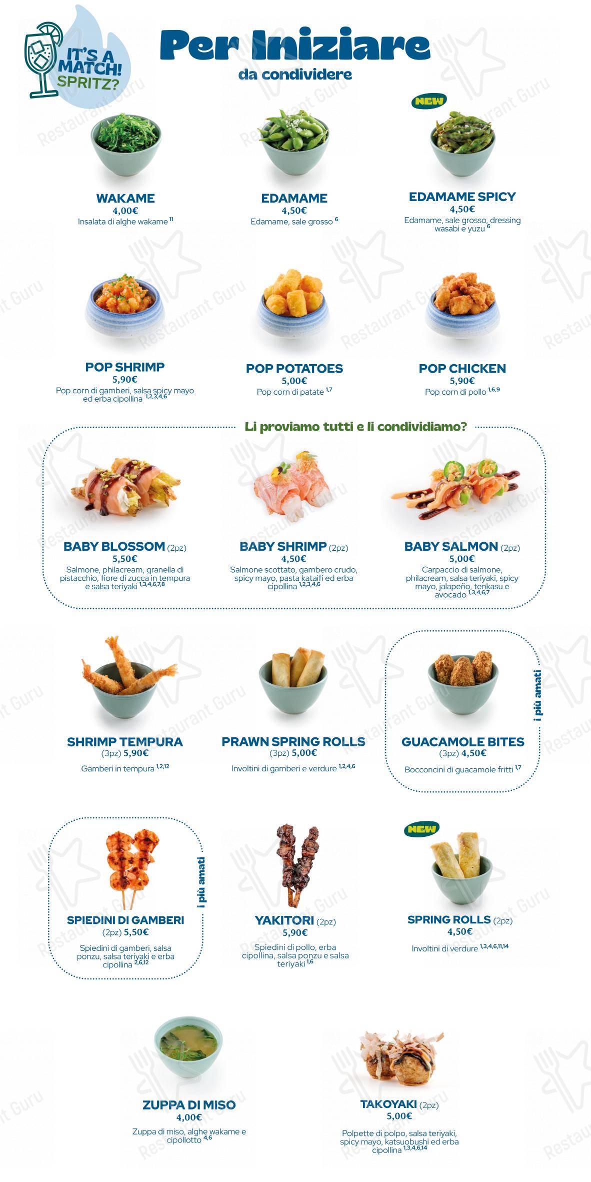 菜单 per NIMA Sushi in Firenze