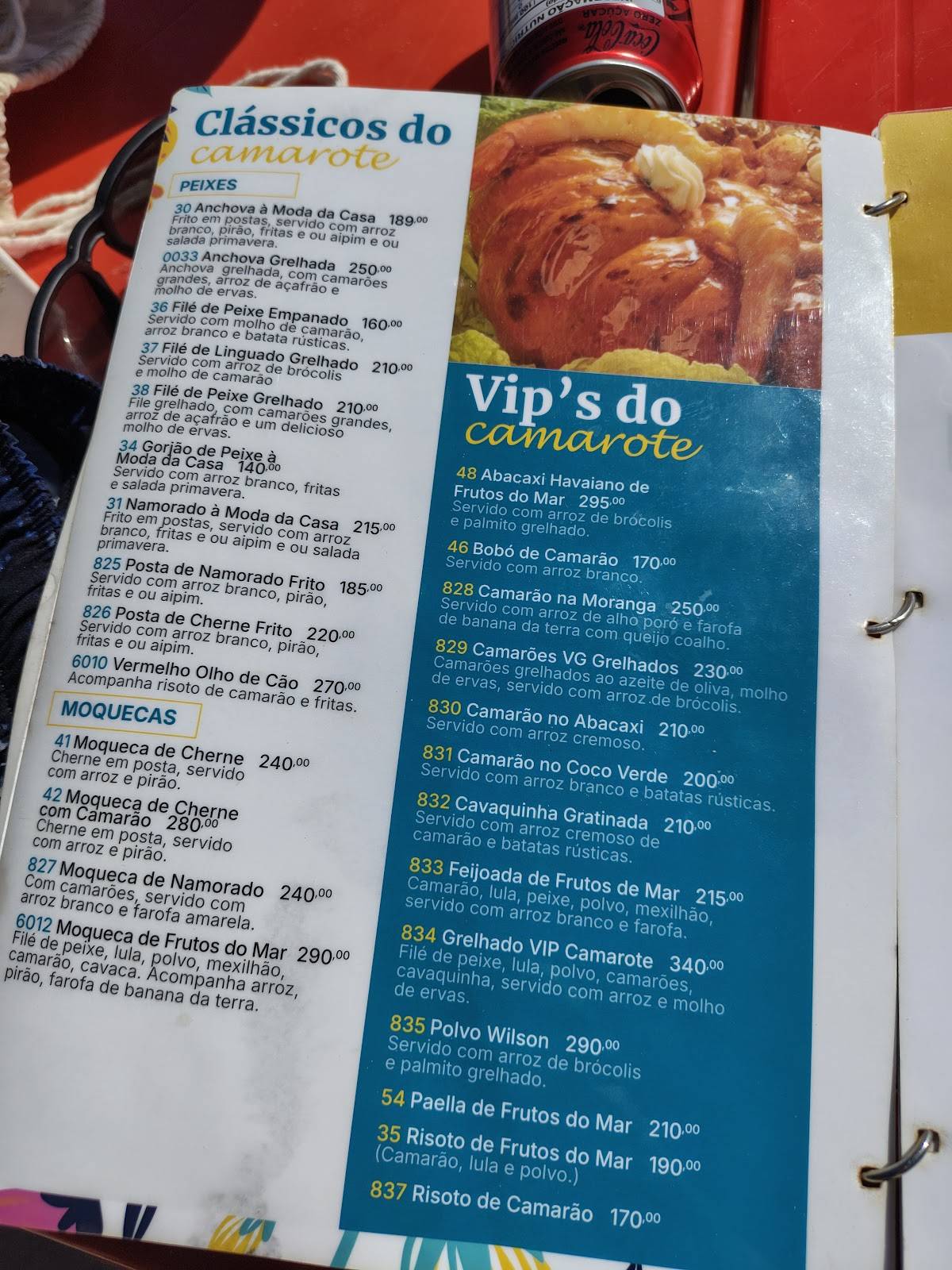 Camarote Itaipu Restaurante e Pousada em Itaipu cardápio