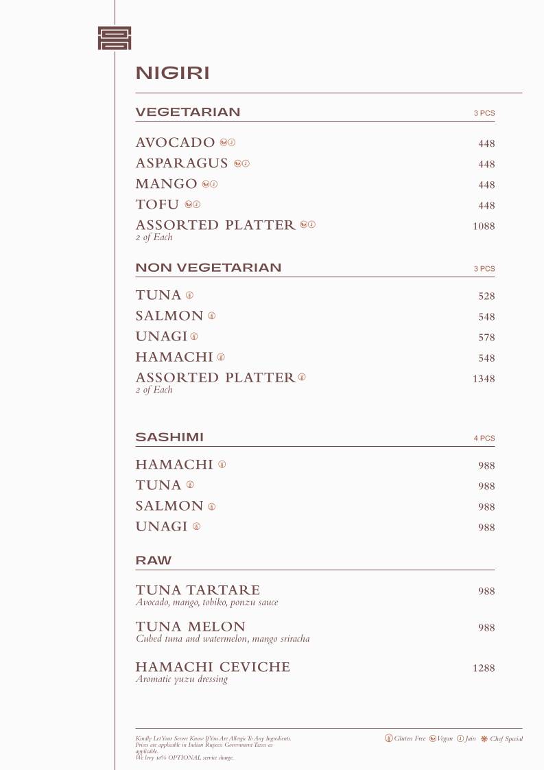 Noho Progressive Asian House menu