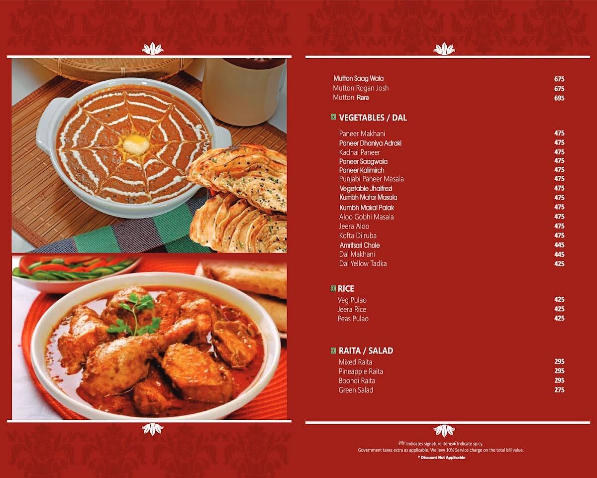 Mandarin Trail menu