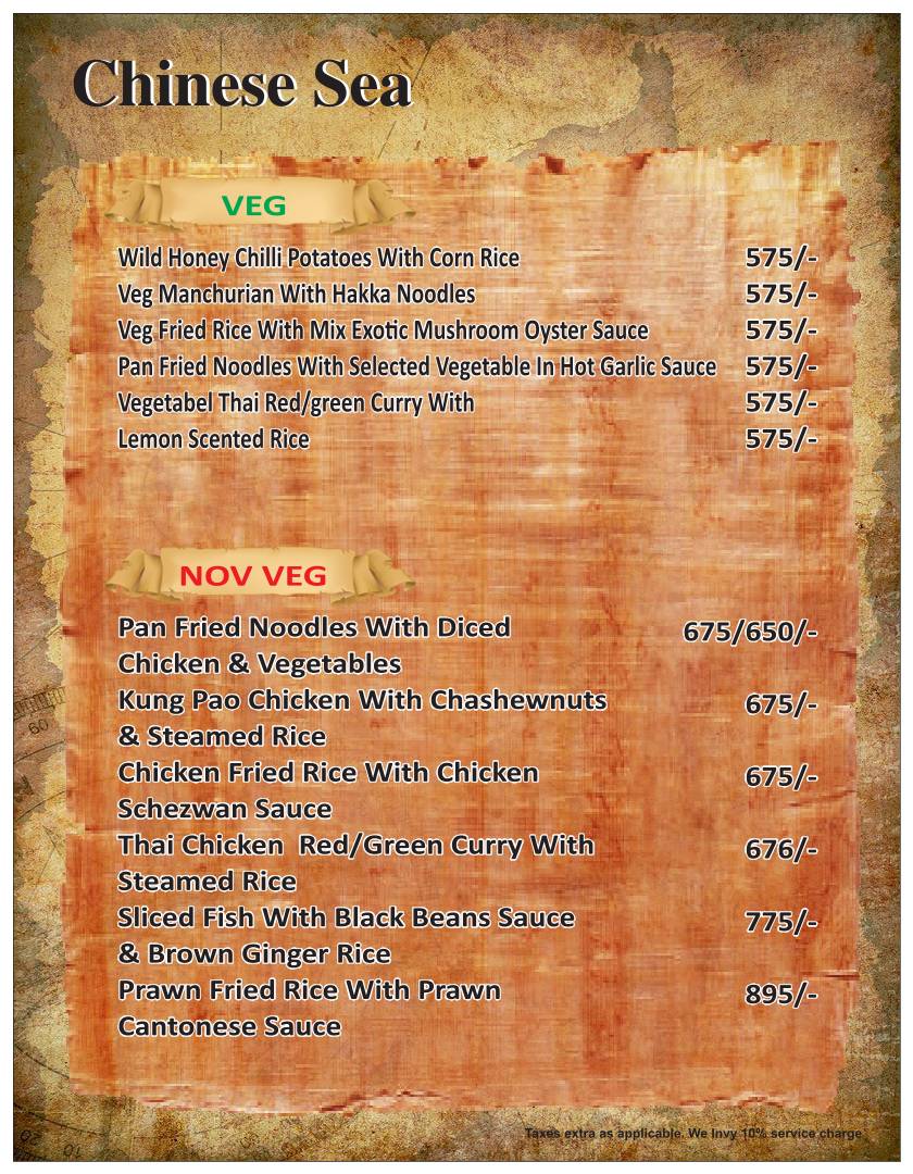 The Flying Dutchman , 5th Floor, Bhutani City Center Mall Noida Sector-32 menu