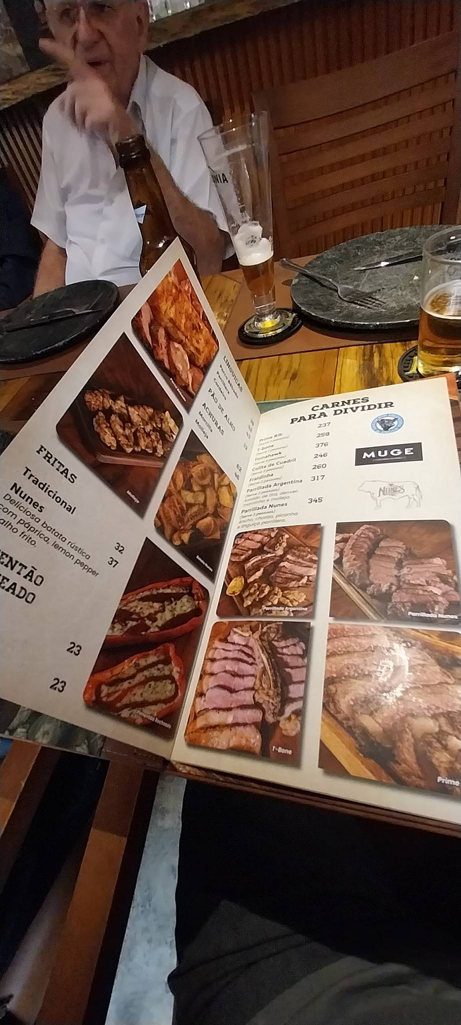 Nunes Parrilla cardápio