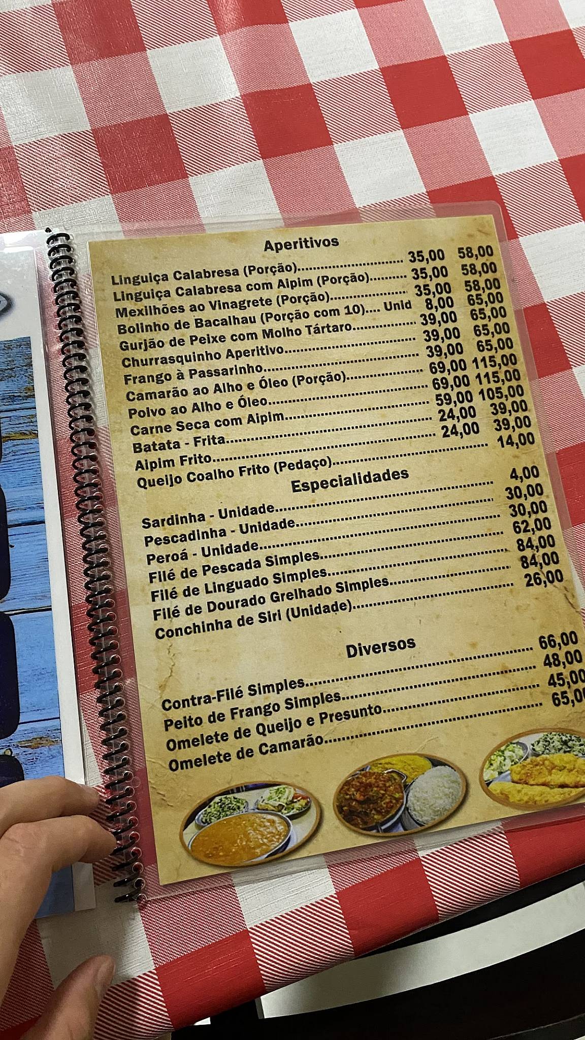 O Rei dos Frangos Marítimos - (Beco das Sardinhas) cardápio