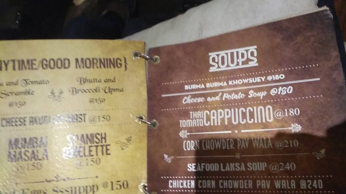 O2 Cafe De La Ville menu