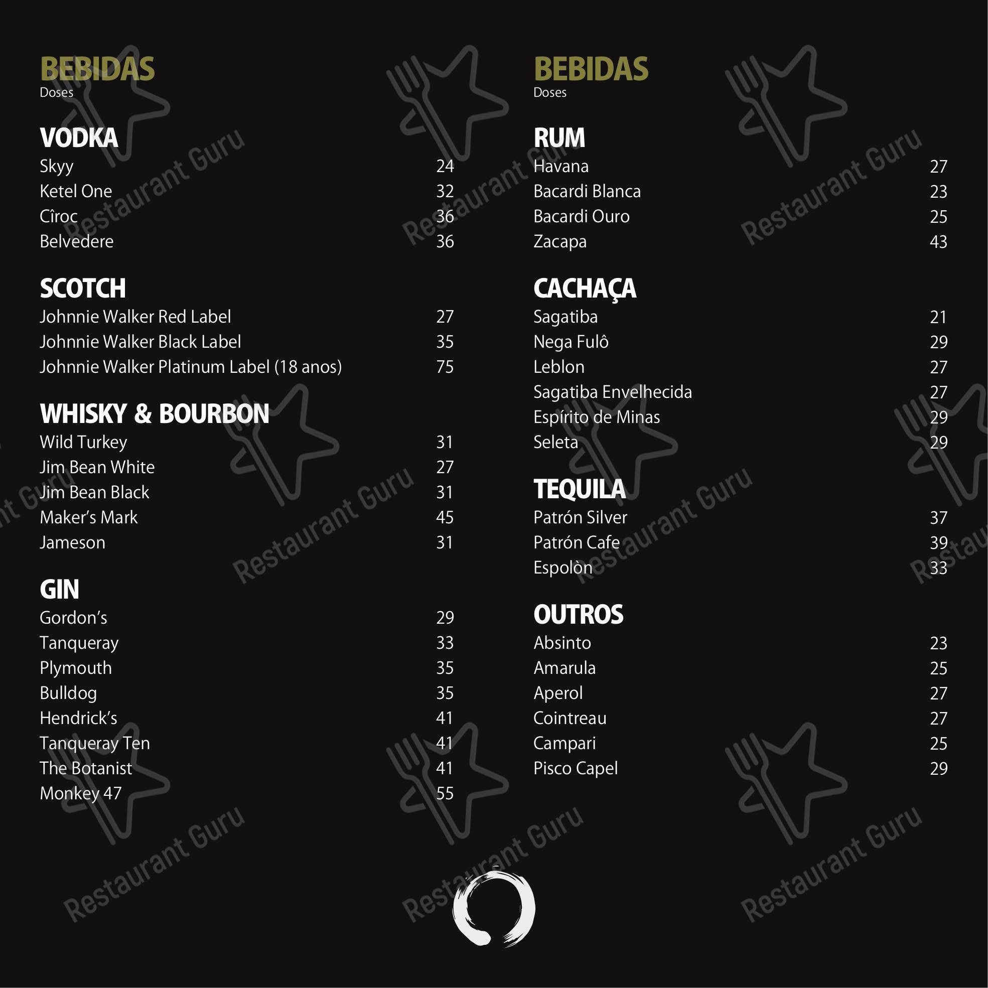 Explore o menu para OGURU Sushi & Bar - Itaim