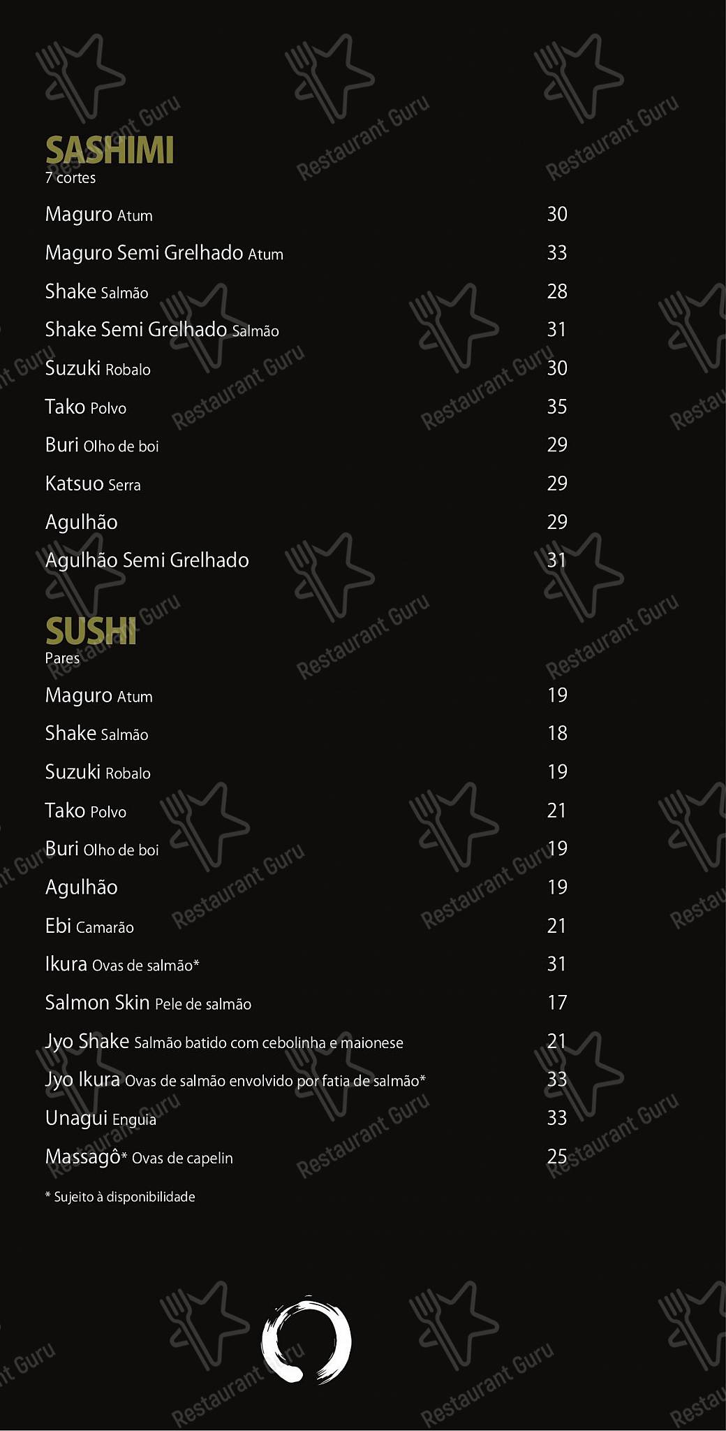 Explore o menu para OGURU Sushi & Bar - Itaim