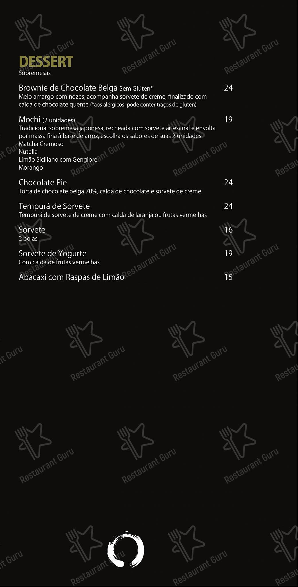 OGURU Sushi & Bar - Itaim menu - refeições e bebidas