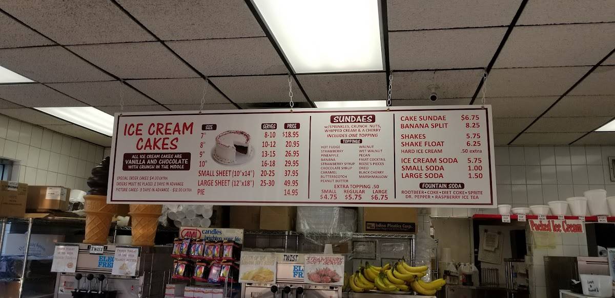 Menu at Old Fashioned Ice Cream, West Babylon