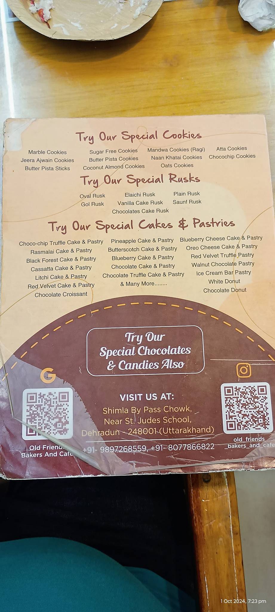 Old Friends Bakers and Cafe / 100 % Eggless / Best Bakery / Customized Cakes / Cake Shop menu