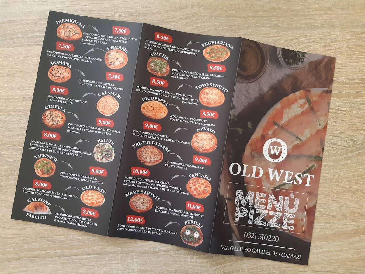 Menu di Old West Cameri 