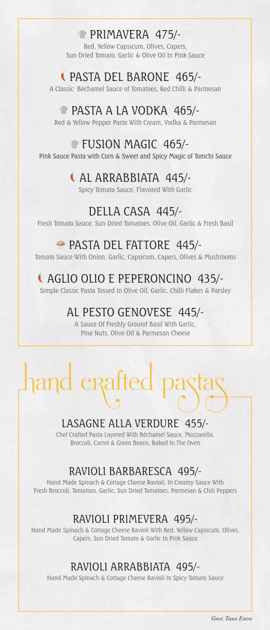 Oliva Veg Restaurant menu