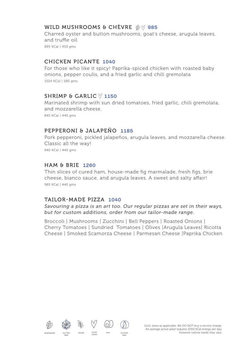 Olive Beach menu