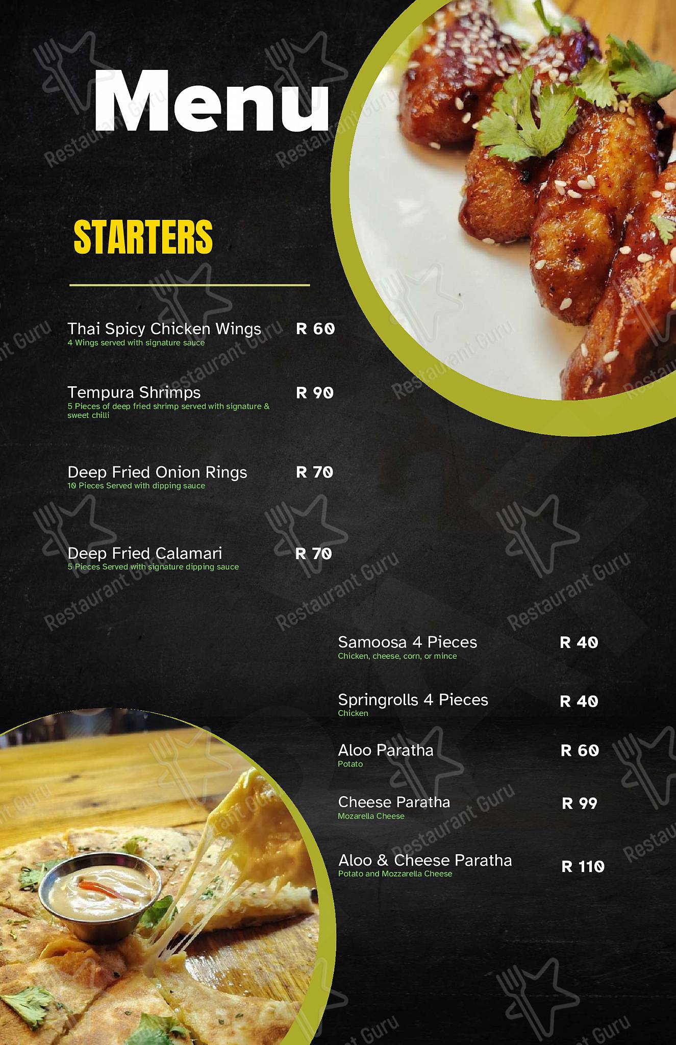 OLIVE RESTAURANT MENU visual data 4