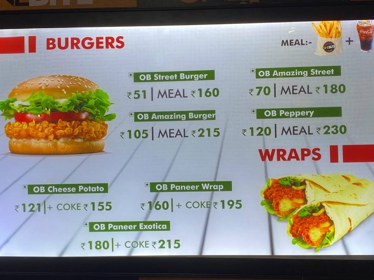 One Bite Burhanpur menu