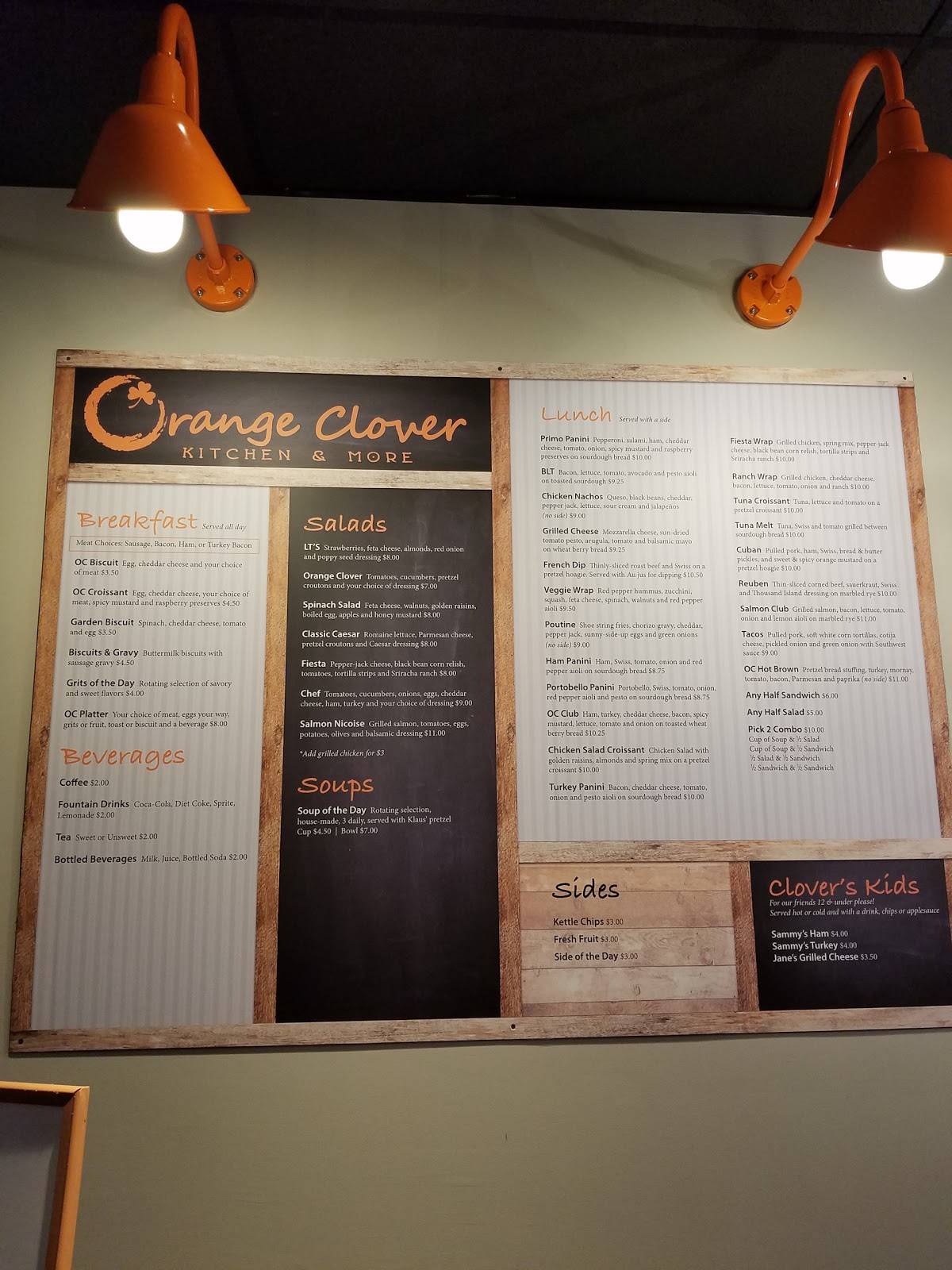 Menu at Orange Clover Kitchen & More cafe, Jeffersonville