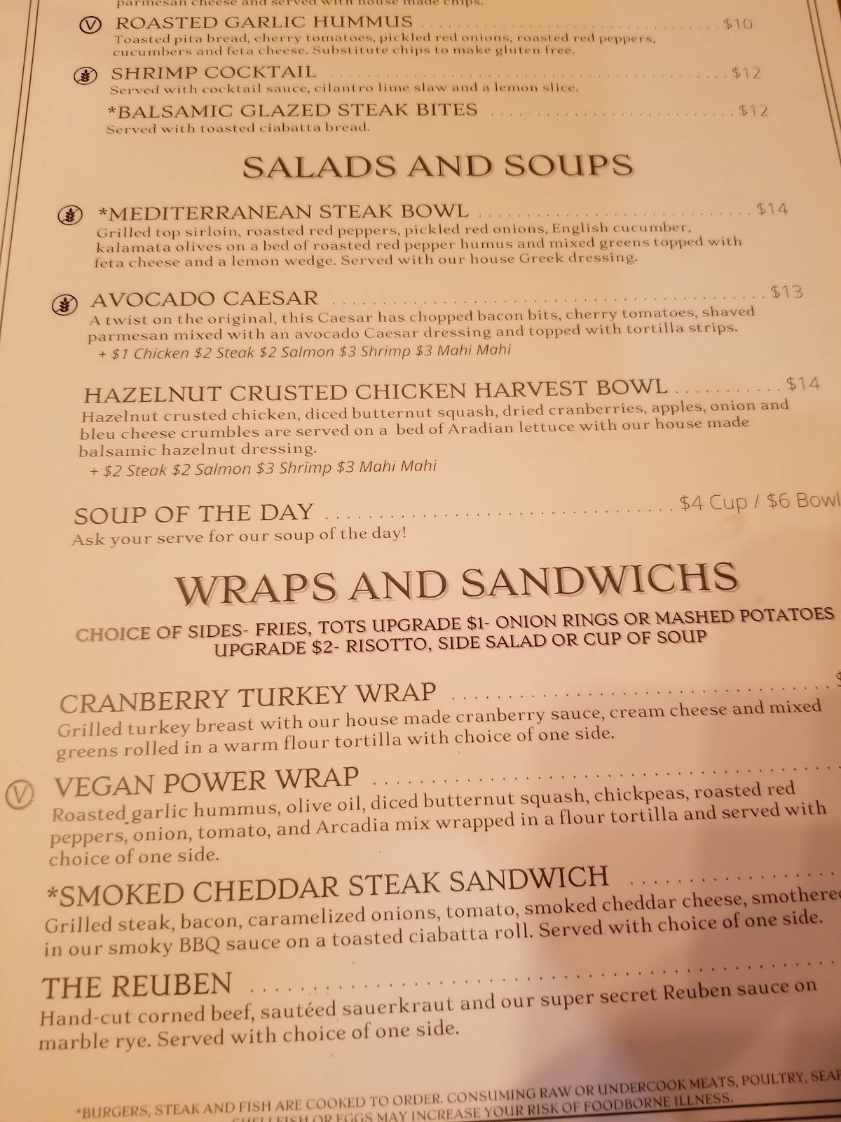 Menu at Oregon City Grill restaurant, Oregon City