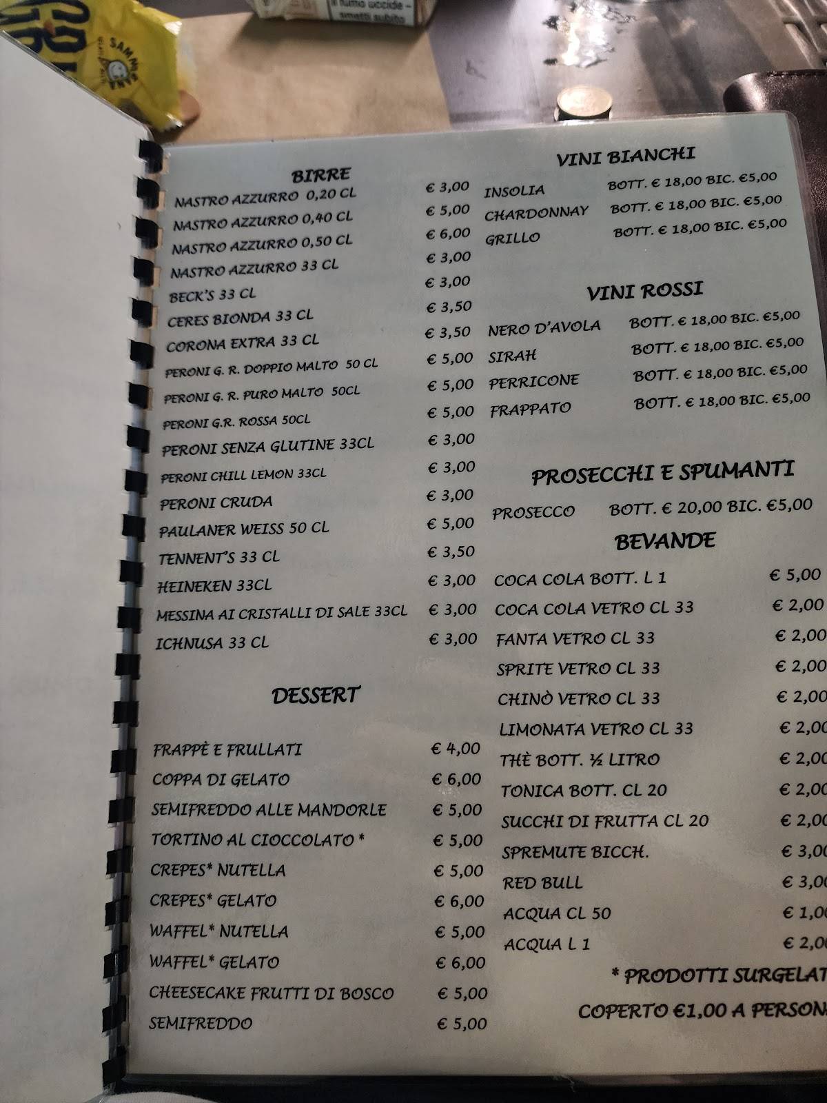 Menu di Orient Express 