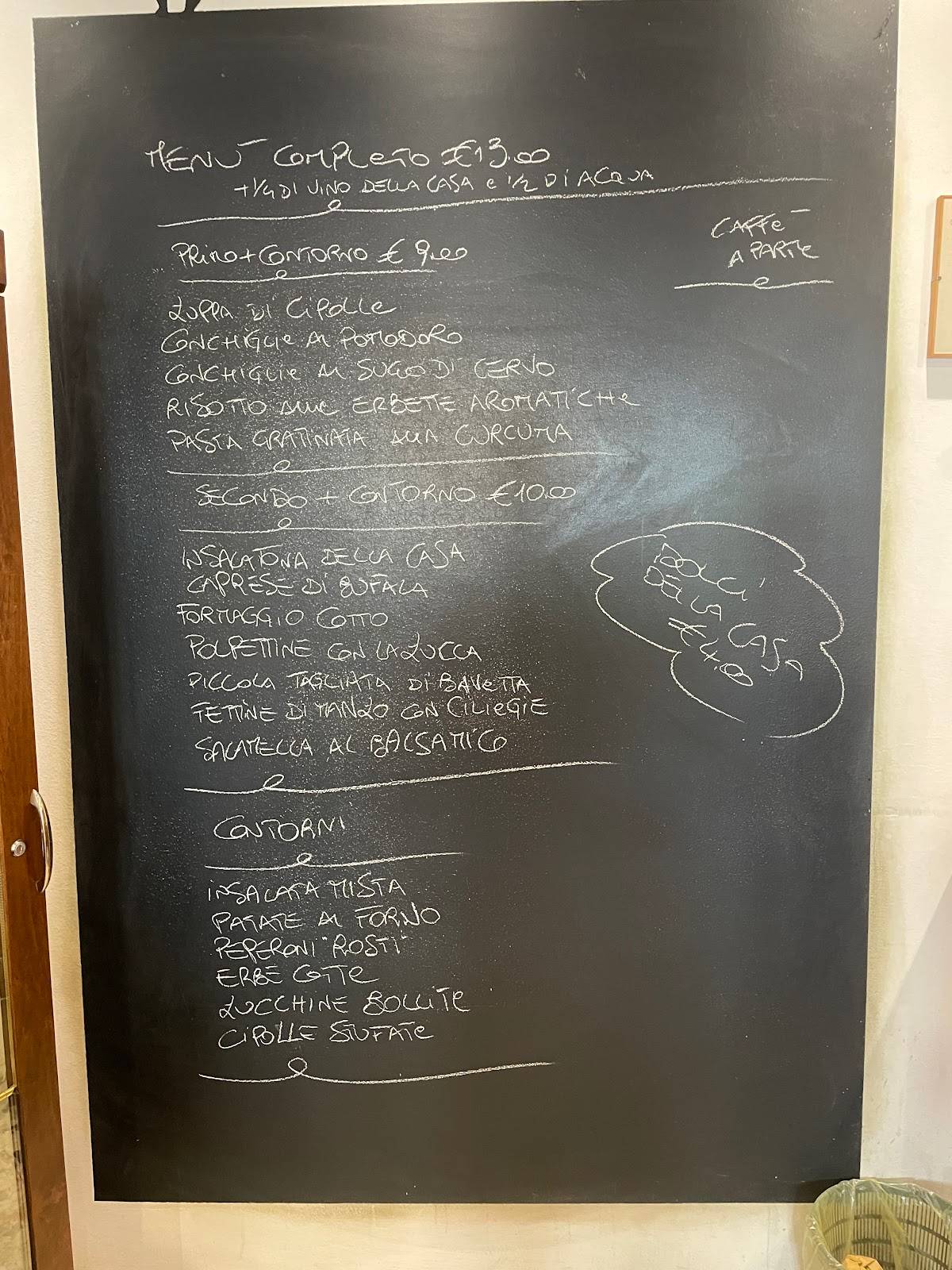 Menu di Osteria al Morer 