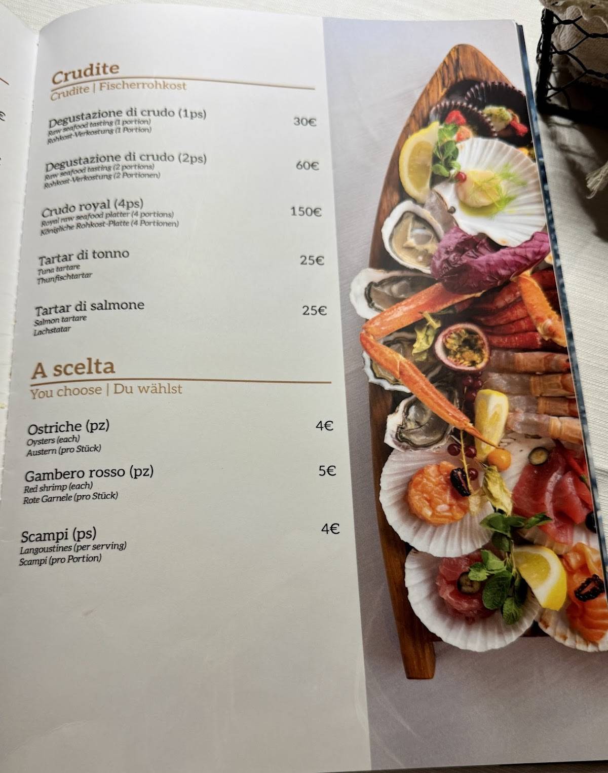 Menu di Osteria Al Pescatore 
