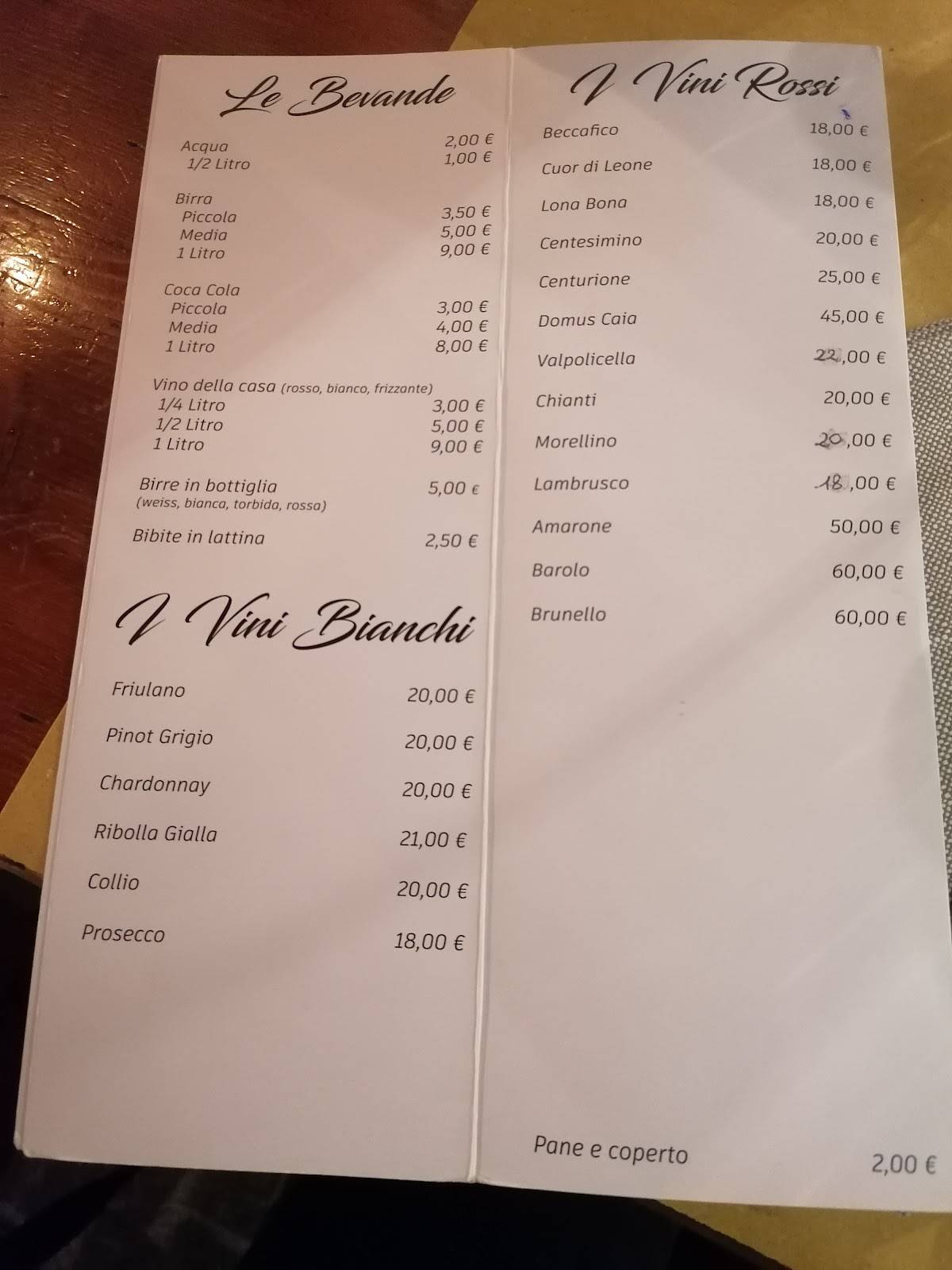 Menu di Osteria Del Mercato 