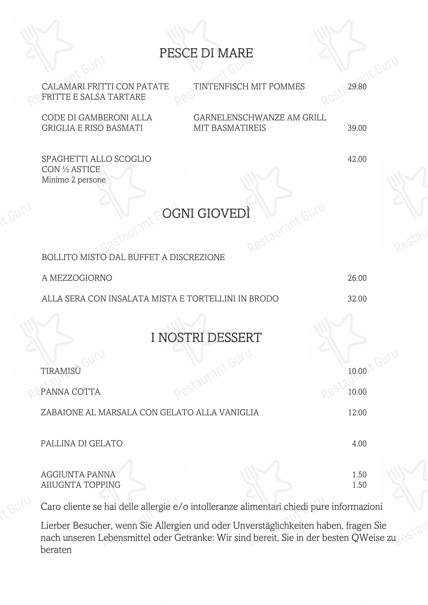 Menu di Osteria Grotto Contrattempi - Menu