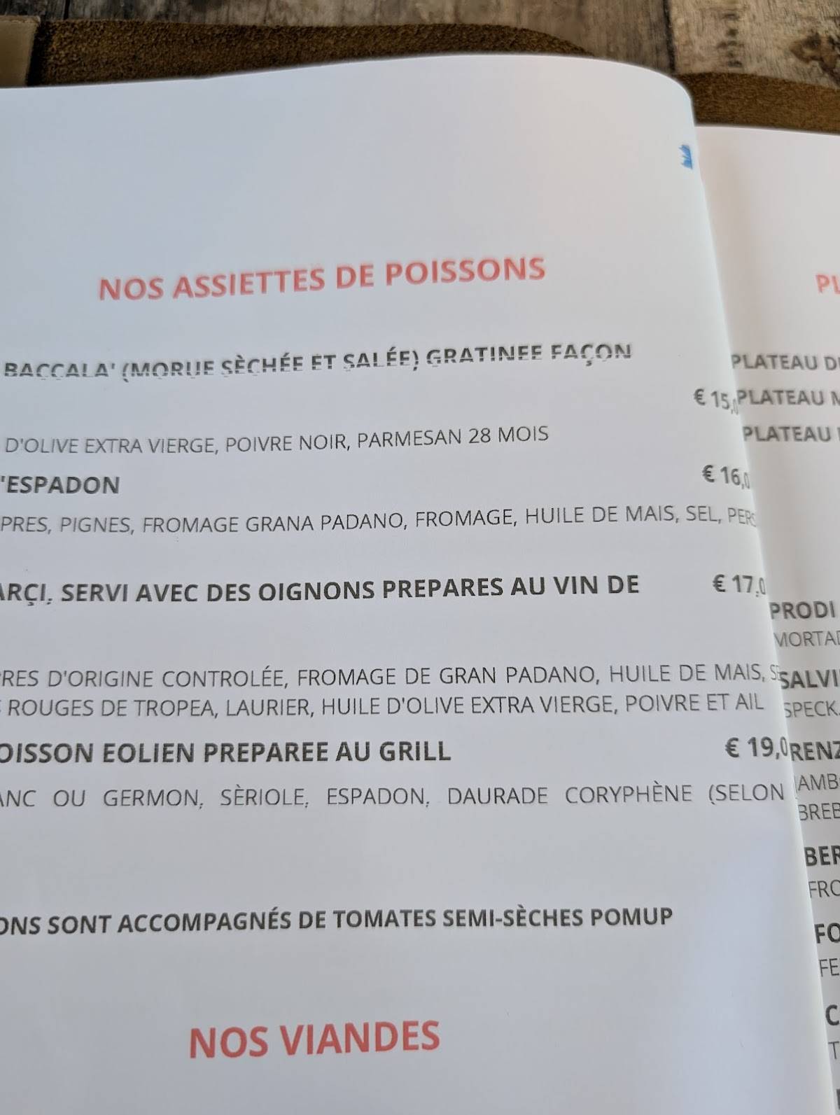 Menu di Osteria San Bartolo 