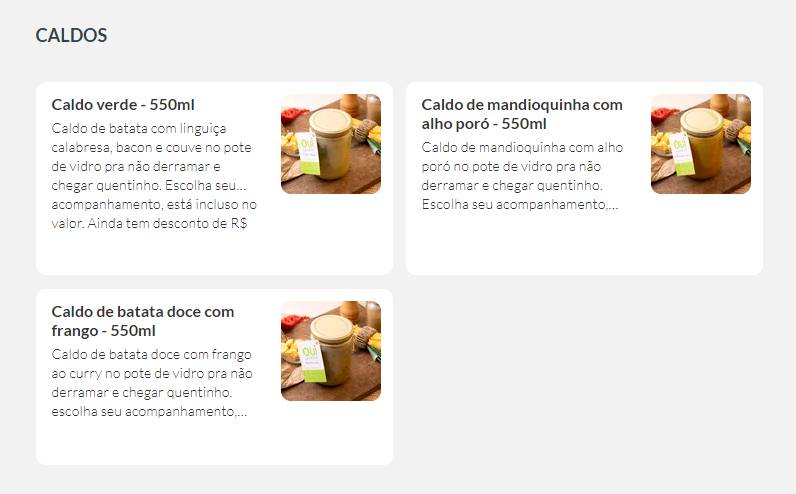 Oui Saladas cardápio