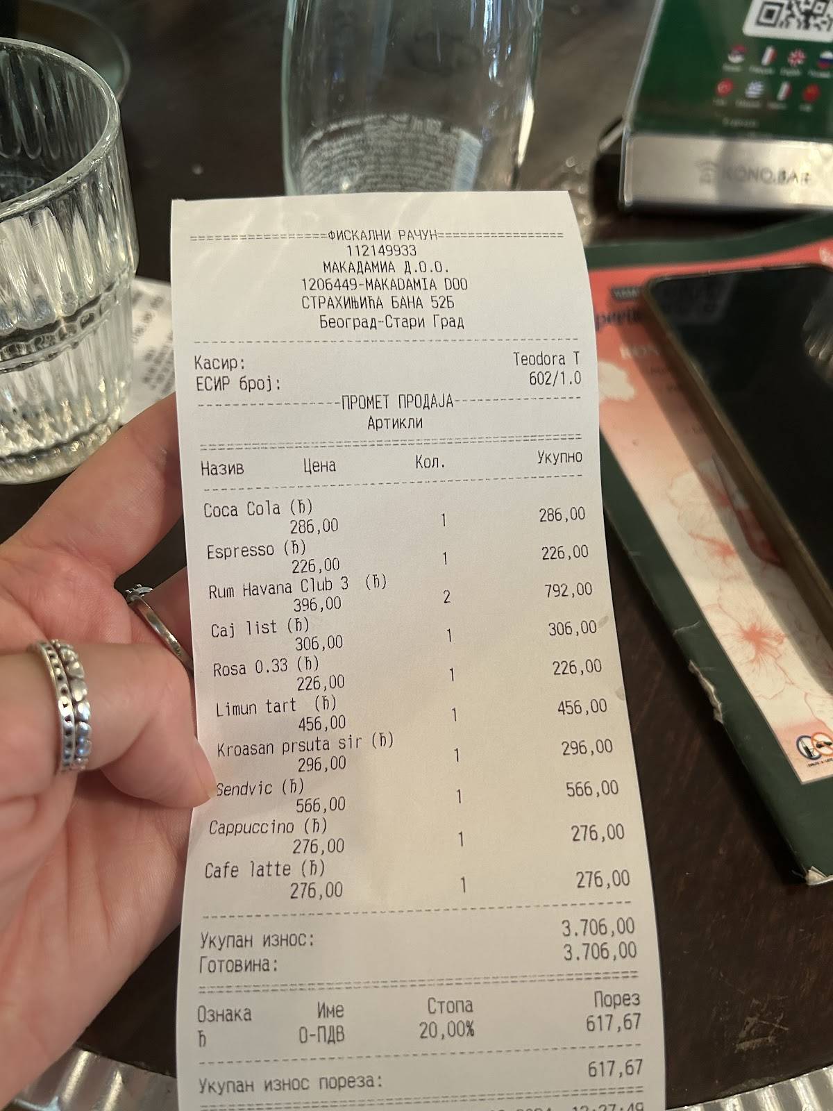 Menu de PASTIS bistro