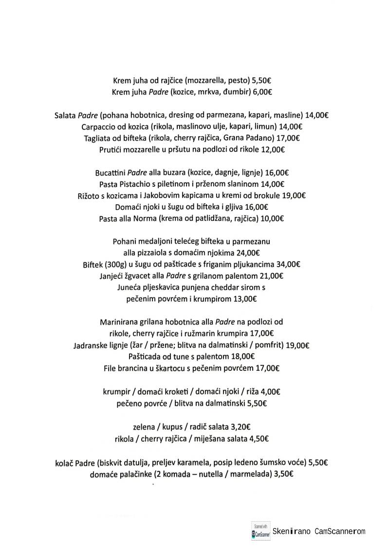 Menu di Padre 