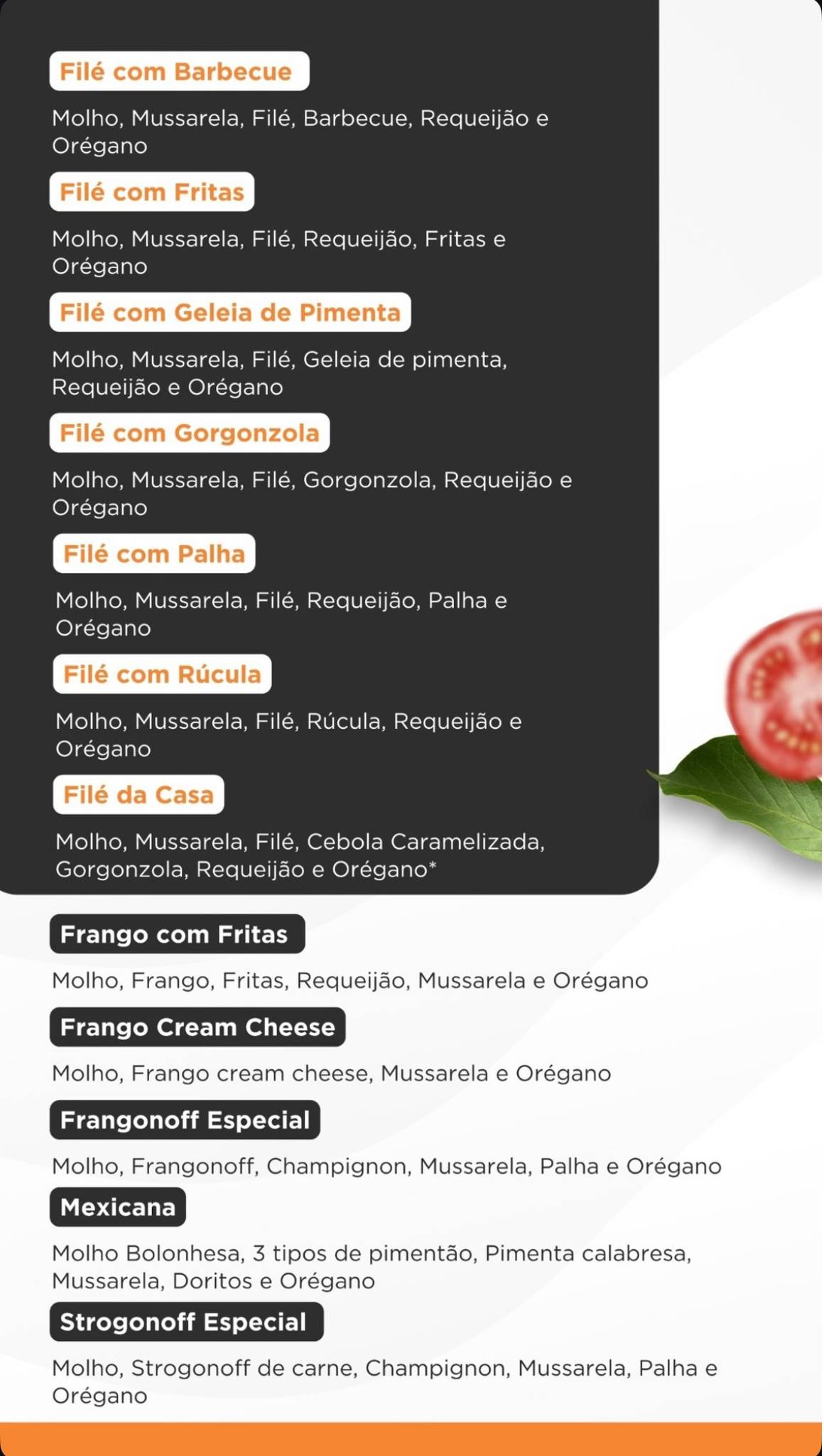 Paiol Pizzas e Petiscos cardápio
