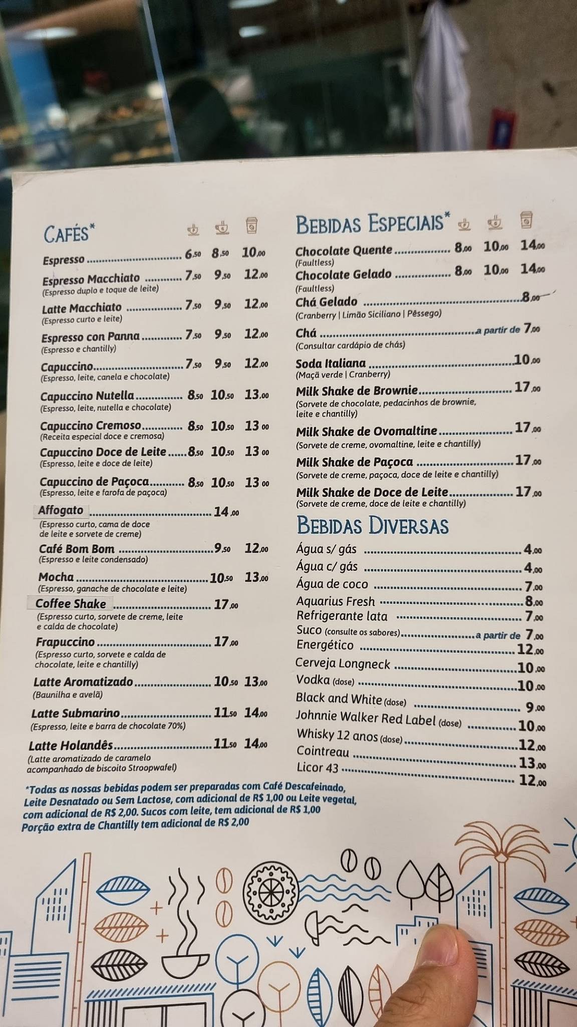 Palatsi Convenience Coffee Shop - Real Hospital Português cardápio