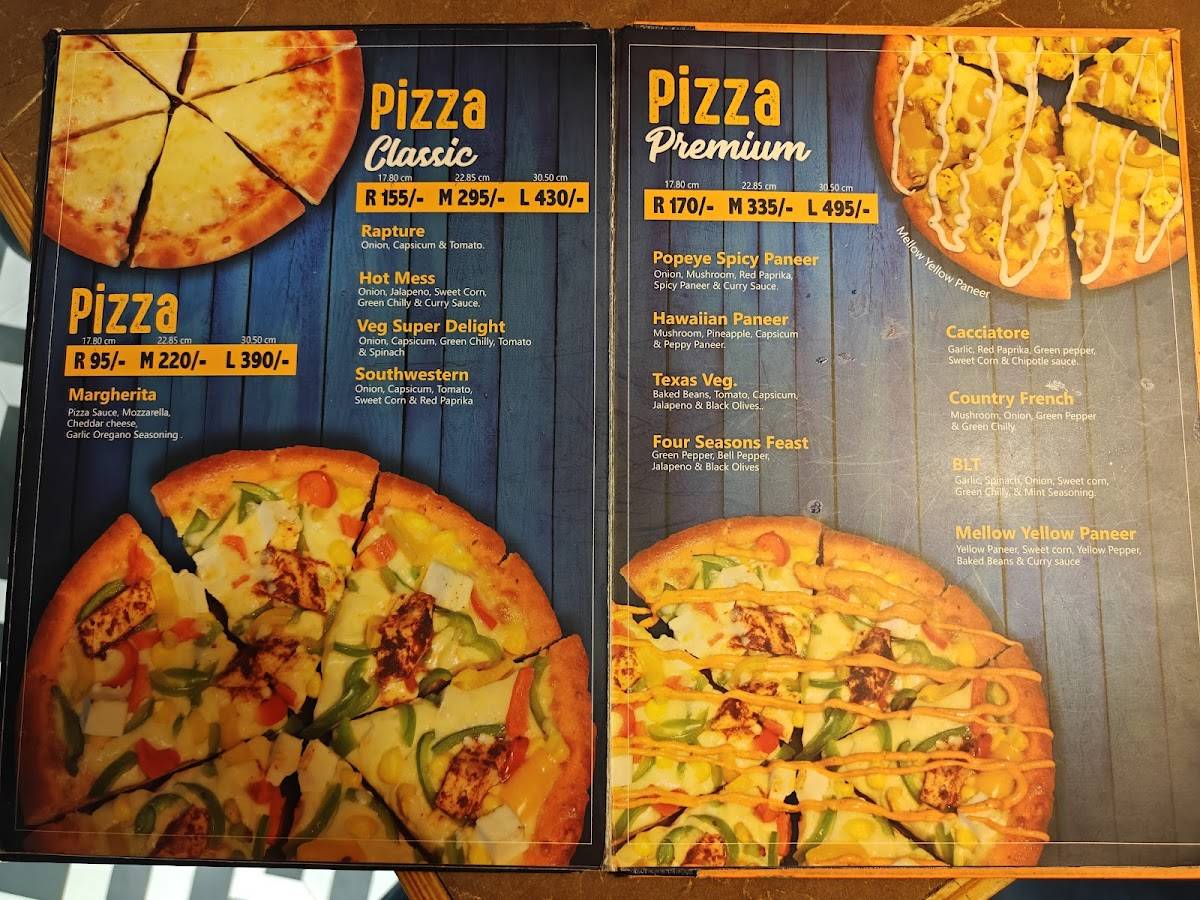 Papa Louie's Pizza menu