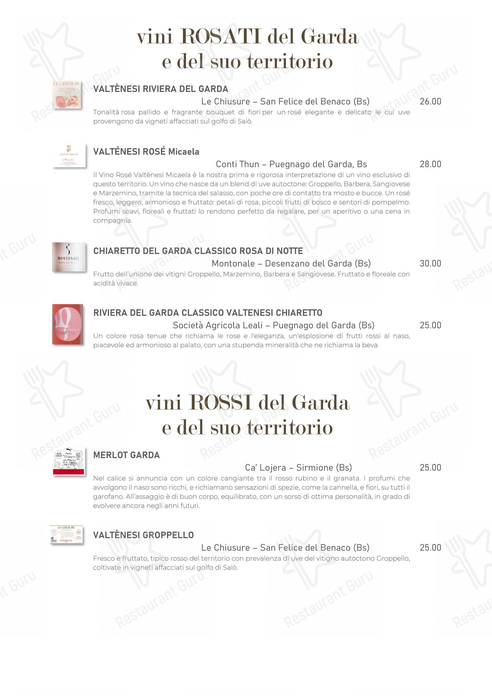 Papillon in Salò - Menu
