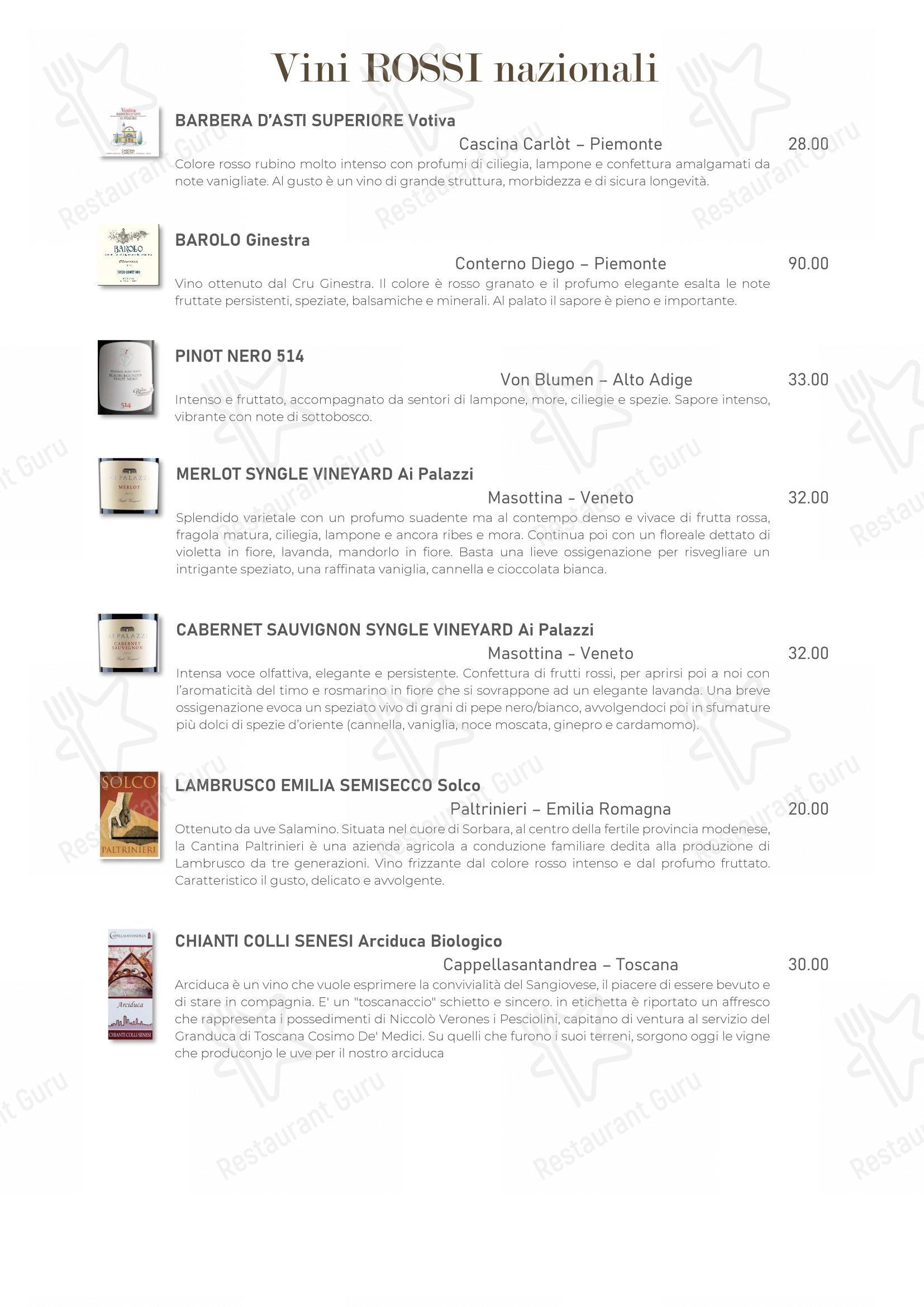 Menu per Papillon in Salò