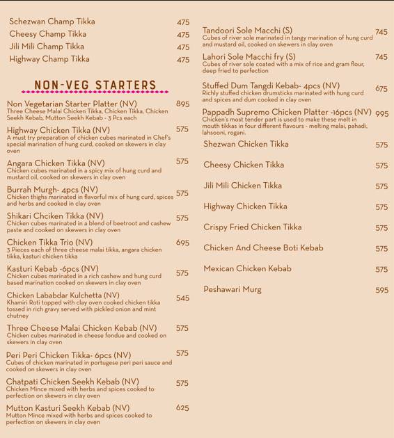 Pappadh by Elgin menu
