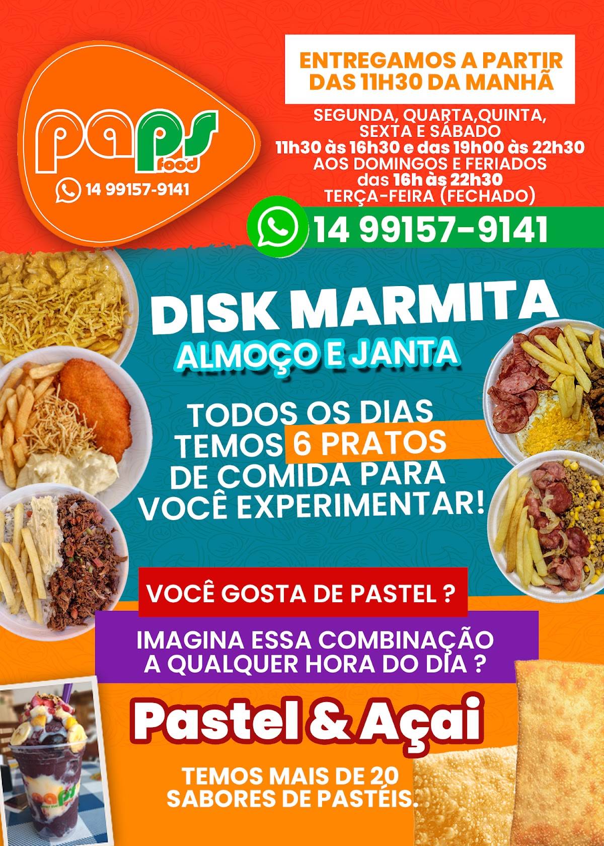 Paps Food - Lanchonete cardápio