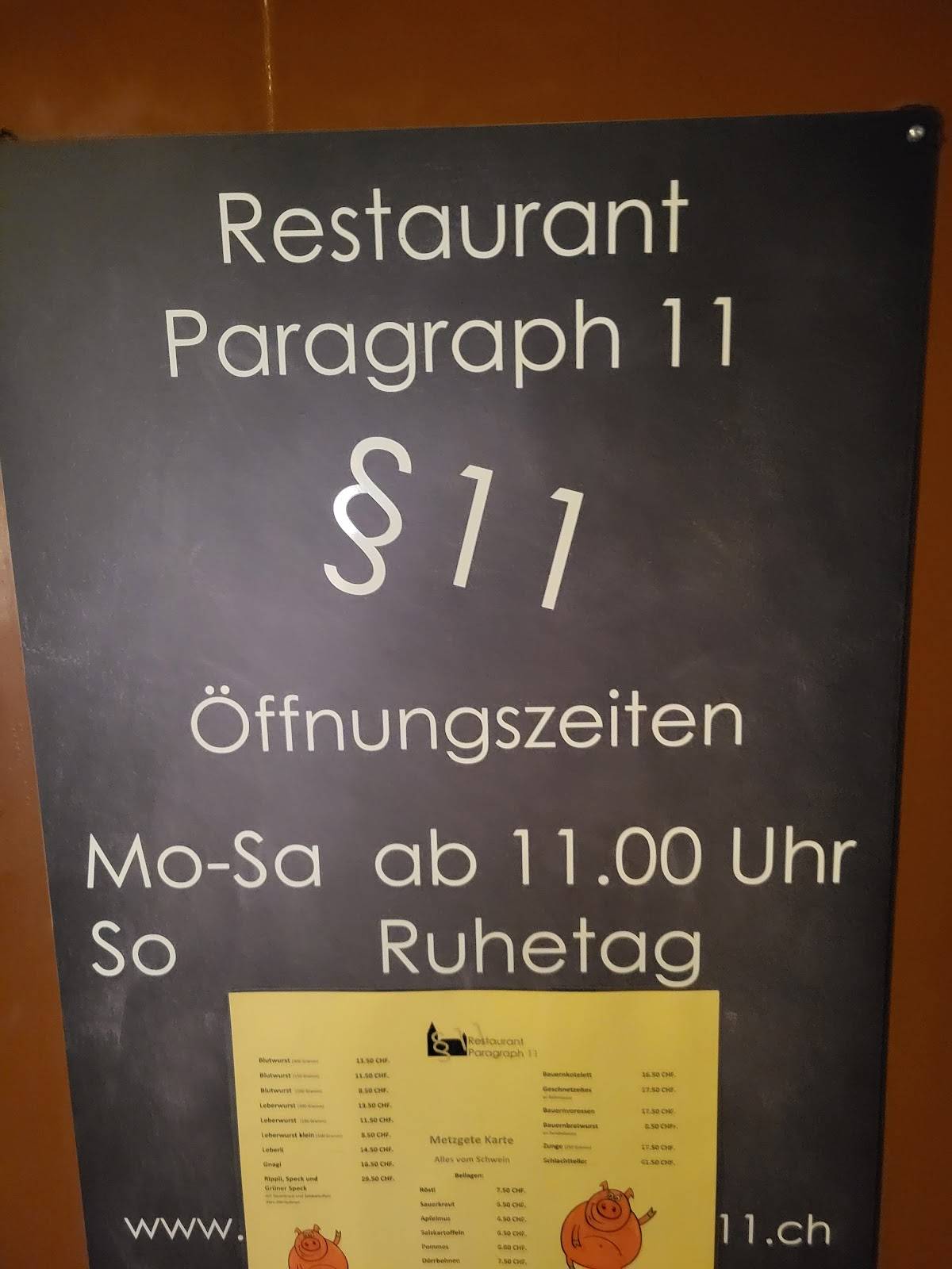 Menu de Paragraph 11