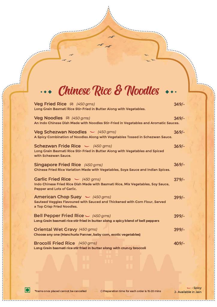 Parampara - Flavours Of India menu