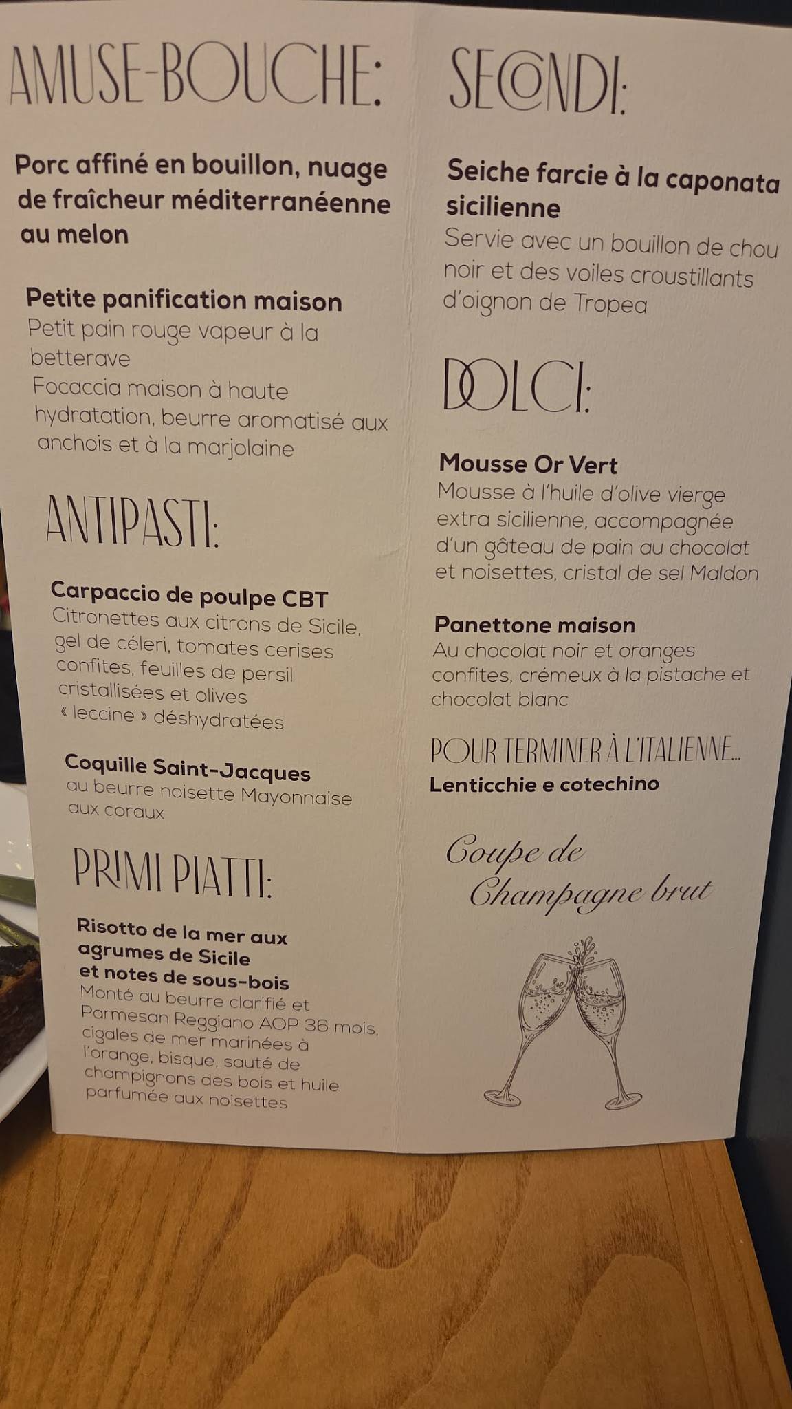 Menu de Origini