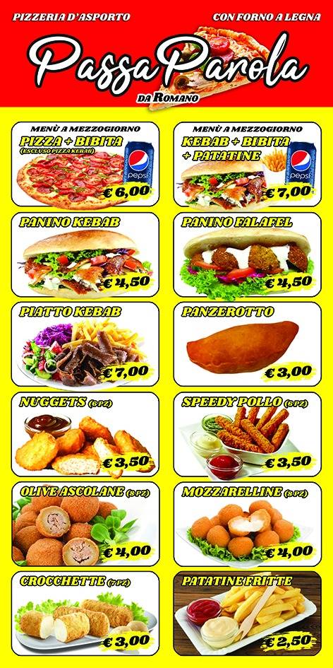 Menu di Passaparola 