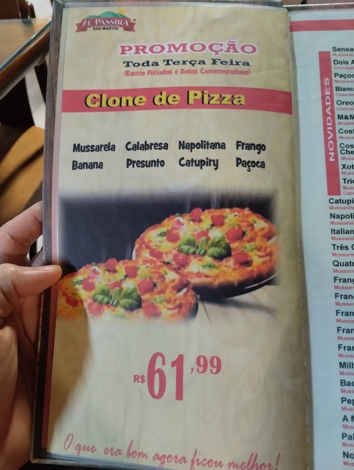 Passira San Martin - Pizzaria & Restaurante cardápio
