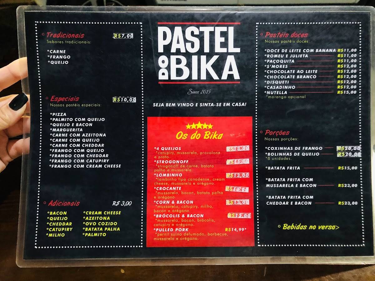 Pastel do Bika cardápio