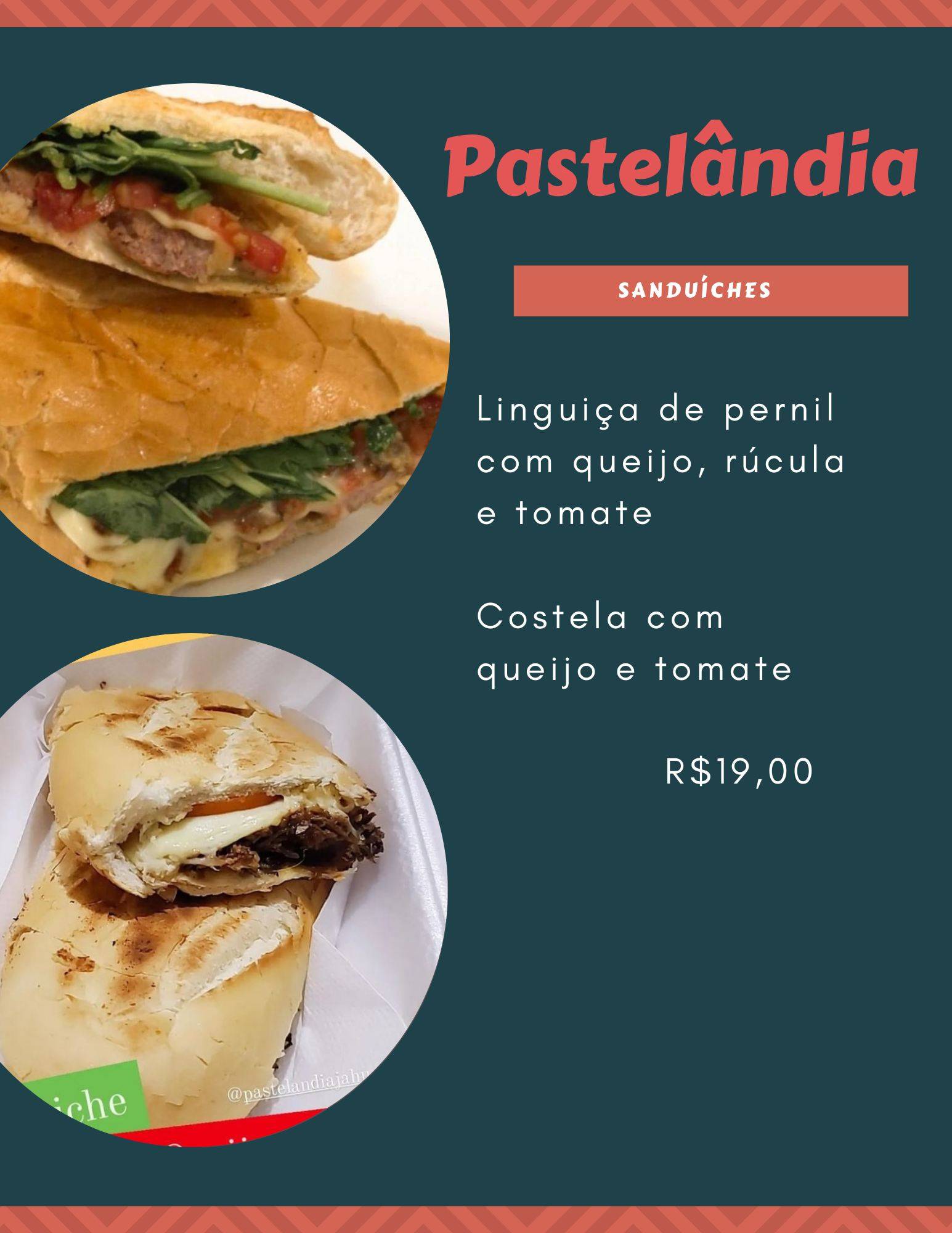 Pastelândia Jahu cardápio