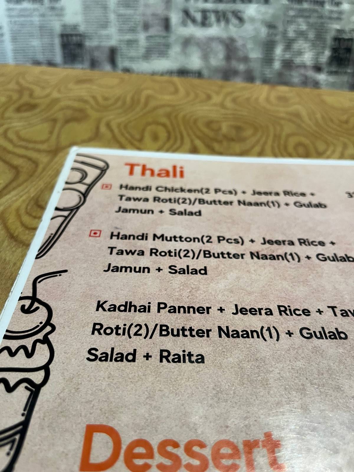 The Chocolate Room menu