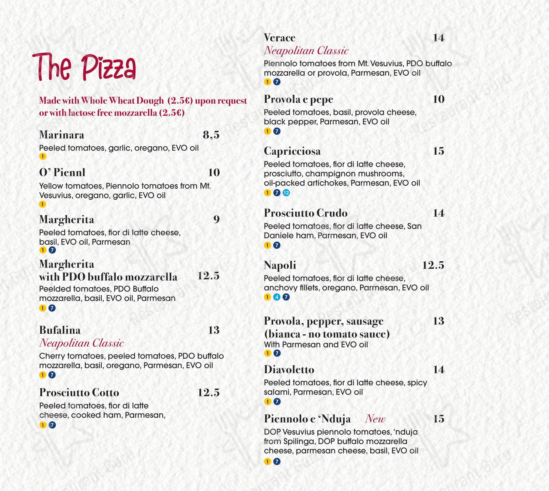 Menu di Peperino e Milano - 菜单